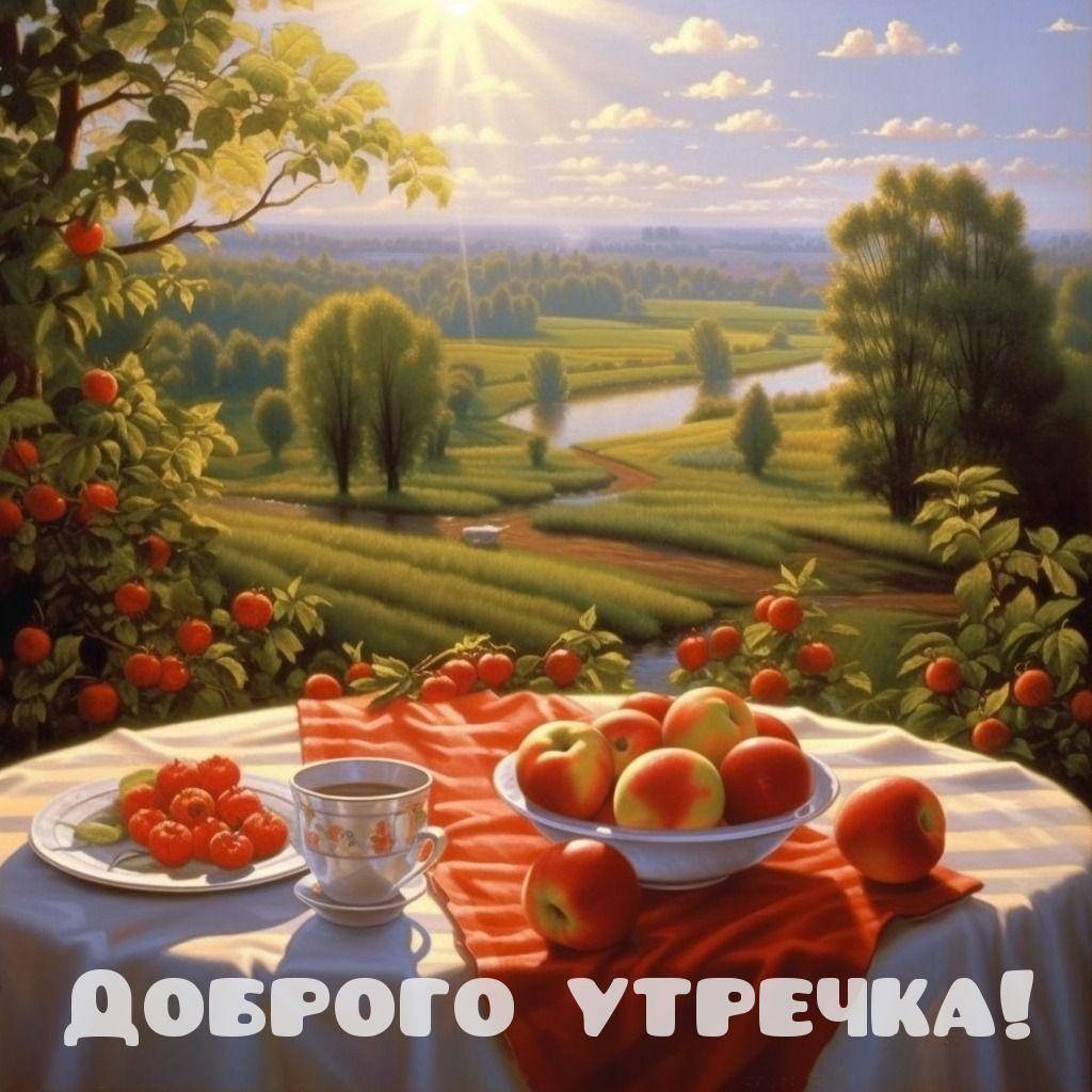 Утро, живописный сельский пейзаж с солнцем и зелеными полями