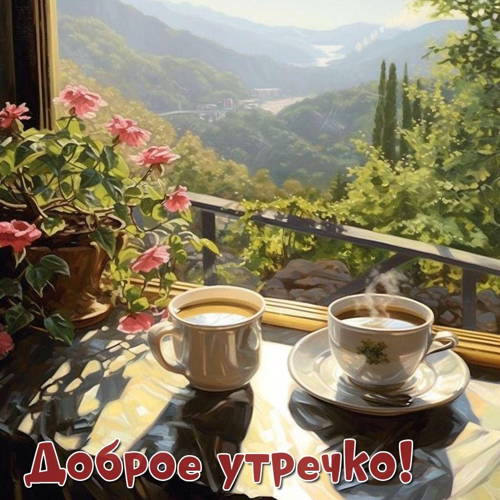 Утро, уютный уголок с видом из окна